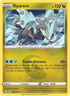 Carta Kyurem dell'espansione Evoluzioni Eteree, numero 116/203