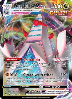Carta Duraludon VMAX dell'espansione Evoluzioni Eteree, numero 123/203