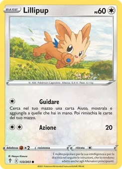 Carta Lillipup dell'espansione Evoluzioni Eteree, numero 133/203