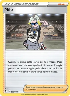 Carta Milo dell'espansione Evoluzioni Eteree, numero 149/203