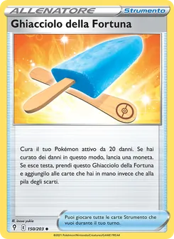 Carta Ghiacciolo della Fortuna dell'espansione Evoluzioni Eteree, numero 150/203