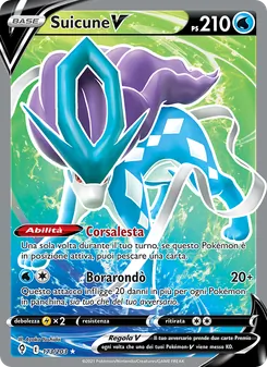 Carta Suicune V dell'espansione Evoluzioni Eteree, numero 173/203