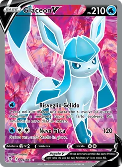 Carta Glaceon V dell'espansione Evoluzioni Eteree, numero 174/203