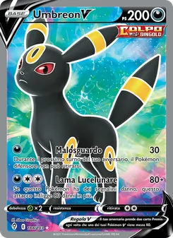 Carta Umbreon V dell'espansione Evoluzioni Eteree, numero 188/203