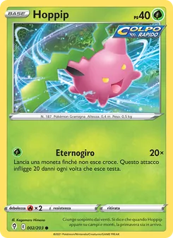 Carta Hoppip dell'espansione Evoluzioni Eteree, numero 2/203