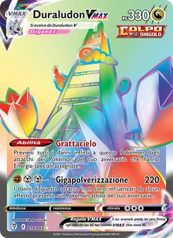 Carta Duraludon VMAX dell'espansione Evoluzioni Eteree, numero 219/203