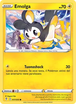 Carta Emolga dell'espansione Evoluzioni Eteree, numero 57/203