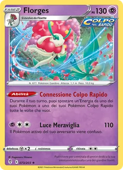 Carta Florges dell'espansione Evoluzioni Eteree, numero 73/203