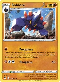 Carta Boldore dell'espansione Evoluzioni Eteree, numero 87/203