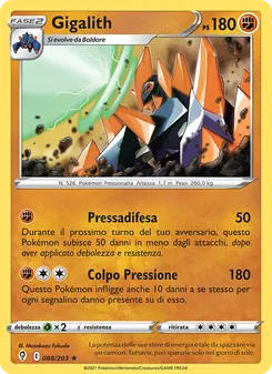 Carta Gigalith dell'espansione Evoluzioni Eteree, numero 88/203