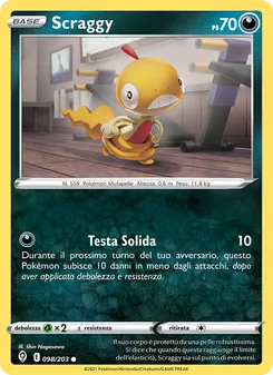 Carta Scraggy dell'espansione Evoluzioni Eteree, numero 98/203
