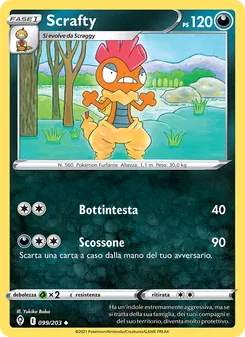 Carta Scrafty dell'espansione Evoluzioni Eteree, numero 99/203