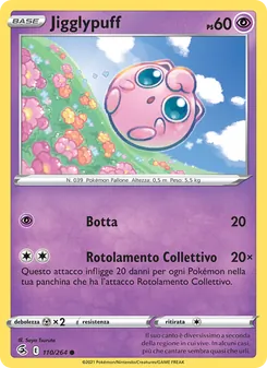 Carta Jigglypuff dell'espansione Colpo Fusione, numero 110/264