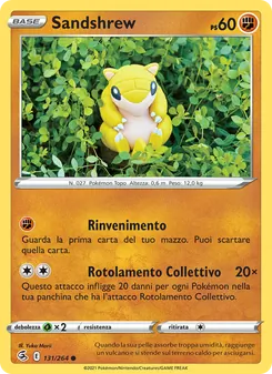 Carta Sandshrew dell'espansione Colpo Fusione, numero 131/264