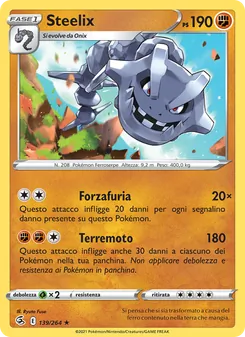 Carta Steelix dell'espansione Colpo Fusione, numero 139/264