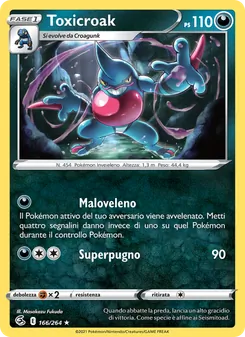 Carta Toxicroak dell'espansione Colpo Fusione, numero 166/264
