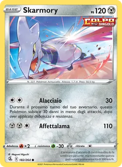 Carta Skarmory dell'espansione Colpo Fusione, numero 182/264