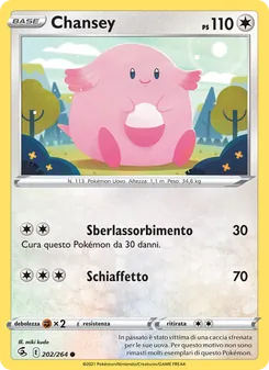 Carta Chansey dell'espansione Colpo Fusione, numero 202/264