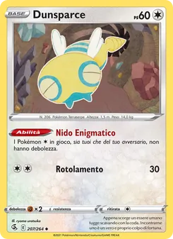 Carta Dunsparce dell'espansione Colpo Fusione, numero 207/264