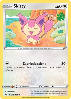 Carta Skitty dell'espansione Colpo Fusione, numero 210/264