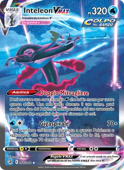 Carta Inteleon VMAX dell'espansione Colpo Fusione, numero 266/264