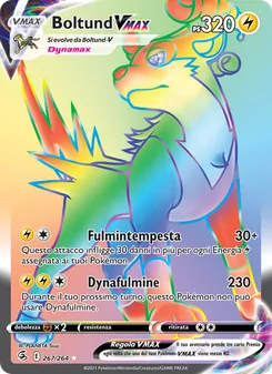 Carta Boltund VMAX dell'espansione Colpo Fusione, numero 267/264