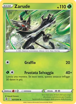 Carta Zarude dell'espansione Colpo Fusione, numero 27/264