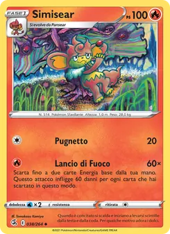 Carta Simisear dell'espansione Colpo Fusione, numero 38/264