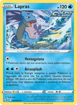 Carta Lapras dell'espansione Colpo Fusione, numero 54/264