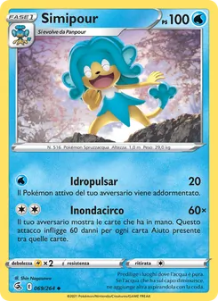 Carta Simipour dell'espansione Colpo Fusione, numero 69/264