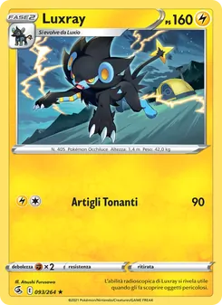 Carta Luxray dell'espansione Colpo Fusione, numero 93/264
