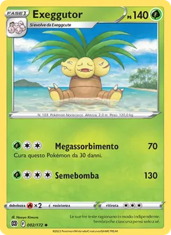 Carta Exeggutor dell'espansione Astri Lucenti, numero 002/172