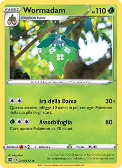 Carta Wormadam dell'espansione Astri Lucenti, numero 010/172