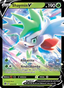 Carta Shaymin V dell'espansione Astri Lucenti, numero 013/172