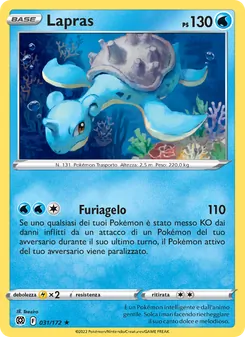 Carta Lapras dell'espansione Astri Lucenti, numero 031/172