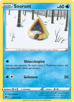 Carta Snorunt dell'espansione Astri Lucenti, numero 034/172