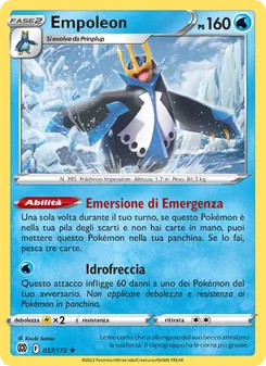 Carta Empoleon dell'espansione Astri Lucenti, numero 037/172