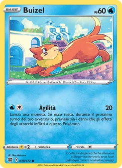 Carta Buizel dell'espansione Astri Lucenti, numero 038/172