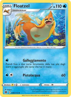 Carta Floatzel dell'espansione Astri Lucenti, numero 039/172