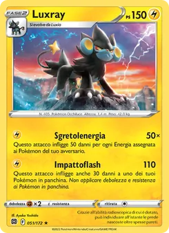 Carta Luxray dell'espansione Astri Lucenti, numero 051/172