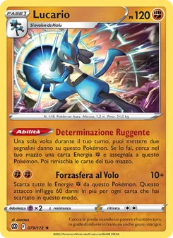 Carta Lucario dell'espansione Astri Lucenti, numero 079/172