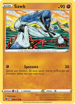 Carta Sawk dell'espansione Astri Lucenti, numero 081/172