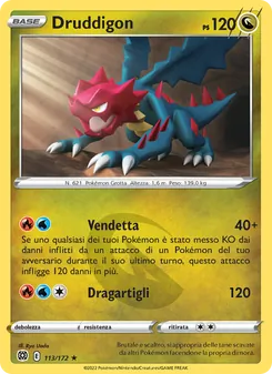 Carta Druddigon dell'espansione Astri Lucenti, numero 113/172