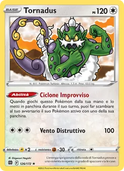 Carta Tornadus dell'espansione Astri Lucenti, numero 126/172