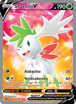 Carta Shaymin V dell'espansione Astri Lucenti, numero 152/172