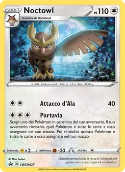 Carta Noctowl dell'espansione SPSC Promo, numero SWSH027/307