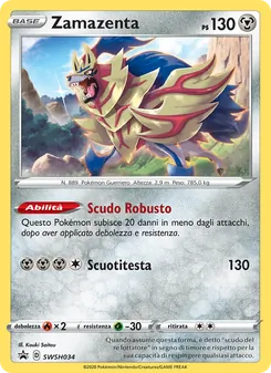 Carta Zamazenta dell'espansione SPSC Promo, numero SWSH034/307