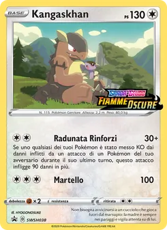 Carta Kangaskhan dell'espansione SPSC Promo, numero SWSH038/307