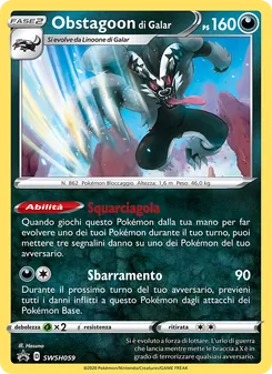 Carta Obstagoon di Galar dell'espansione SPSC Promo, numero SWSH059/307