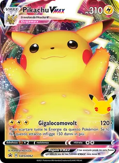 Carta Pikachu VMAX dell'espansione SPSC Promo, numero SWSH062/307